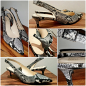 Preview: Pumps Snake Print grey