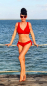 Preview: Sansibar Bikini in red + sunglasses