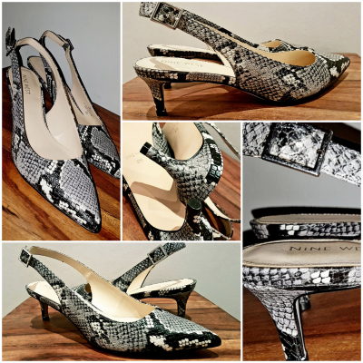 Pumps Snake Print grey