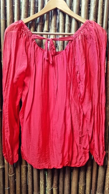 Seidenbluse rot